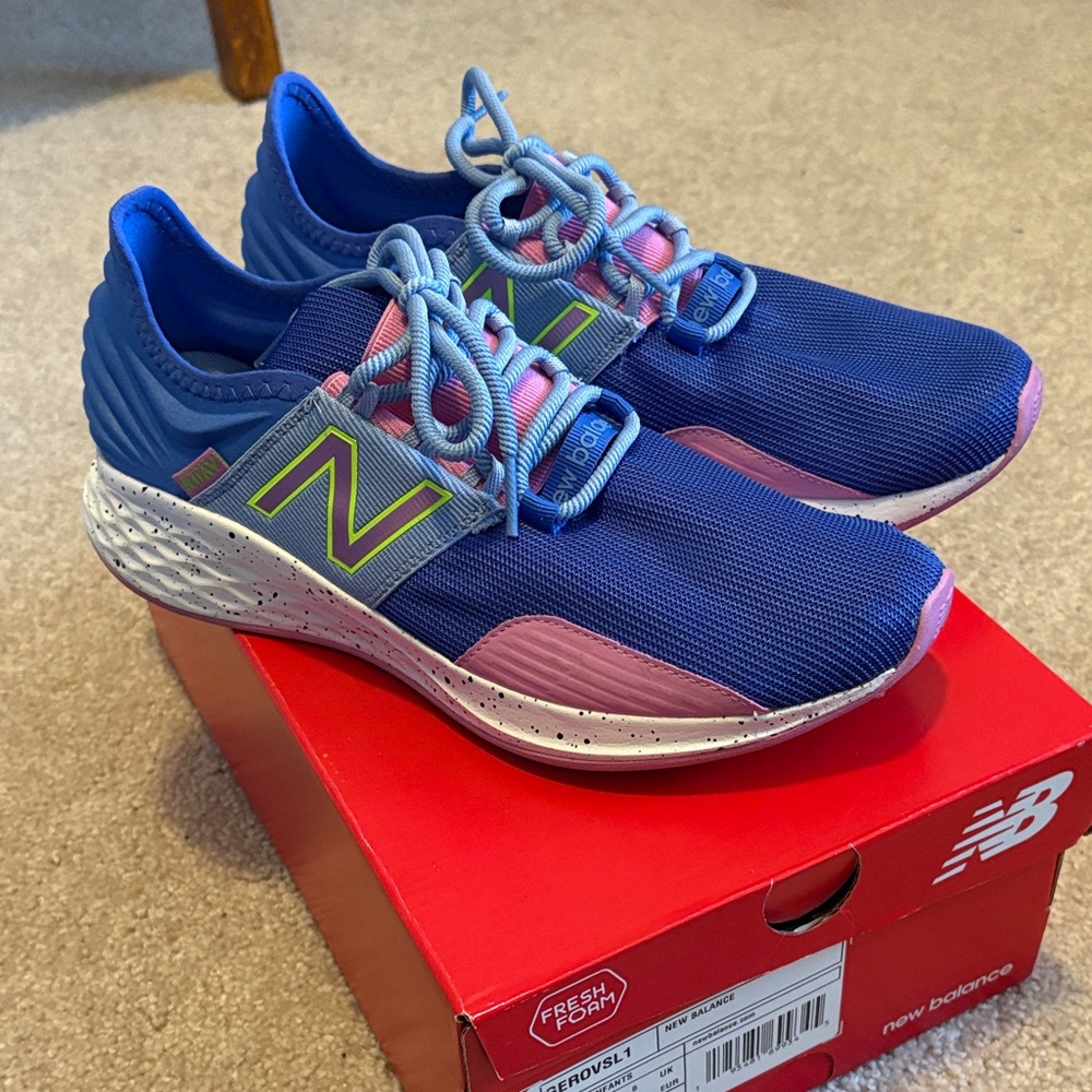 New Balance Vibrant Blue and Pink Athletic Shoes (Only worn once)
